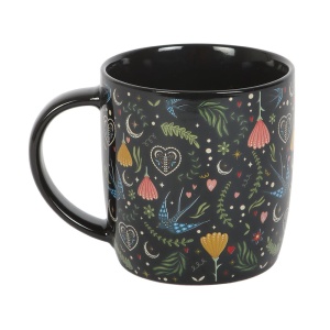 Cana din ceramica Midnight Bloom, capacitate, 350ml