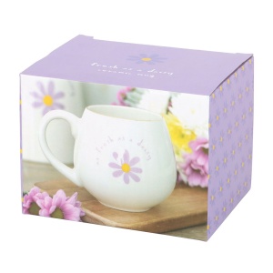 Cana rotunda din ceramica Fresh as a Daisy, capacitate, 500ml - Img 4