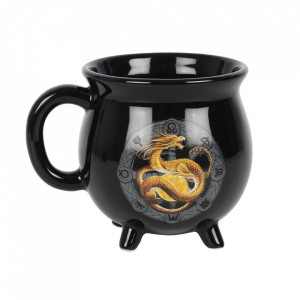 Cana termosensibila in forma de cazan Dragonul Litha - Anne Stokes 10 cm - Img 2