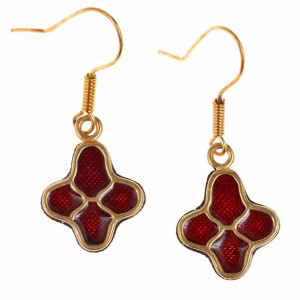 Cercei din bronz cloisonné din perioada Vendel din Uppsala.