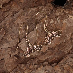 Cercei lungi din bronz Lilieci 3 cm - Img 2
