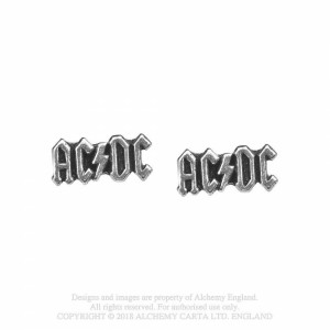 Cercei mici cu surub si tija AC/DC: Logo