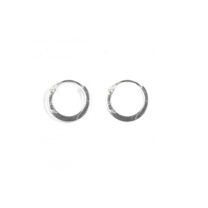 Cercei rotunzi argint Creole simple 10 x 1.5mm