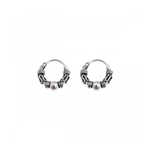 Cercei rotunzi din argint Oriental 10mm