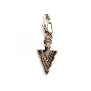 Charm aliaj placat cu argint pentru bratara Varf de sageata
