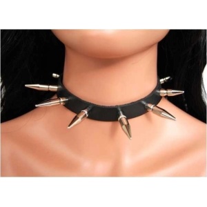 Choker piele naturala si tinte Killer Studs - Img 2