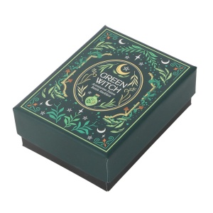 Colier cu lantisor auriu in forma de sticluta cu pietre de aventurin, Green Witch - Img 5