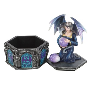 Cutie bijuterii design Anne Stokes - Dragon Friendship Spring Box - Img 3
