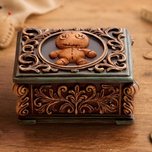 Cutie pentru bijuterii Voodoo – decor gotic fantasy ( 7 cm ) - Img 7