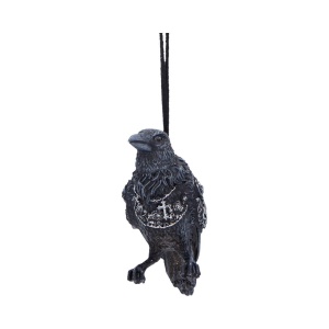 Decoratiune cu agatatoare corb Last Omen – decor gotic fantasy, 7 cm - Img 2