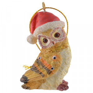 Decoratiune pentru bradul de Craciun - Bufnita de padure 6 cm - Img 7