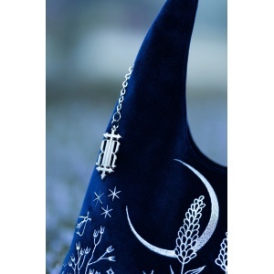 Geanta gotica dark celestial Stargazer din catifea - Restyle - Img 7