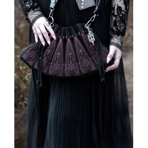 Geanta gotica Dark Romance Sanctaria cu pouch detasabil - Restyle - Img 3