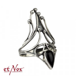Inel argint 925 cu onix negru Black Nail – inel statement gotic dama - Img 6