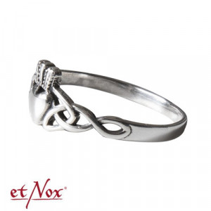 Inel argint pentru indragostiti Claddagh 0.8 cm - Img 3