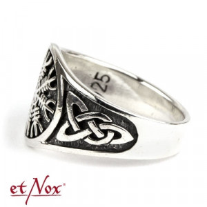 Inel argint viking Aegishjalmur 1.4cm - Img 2