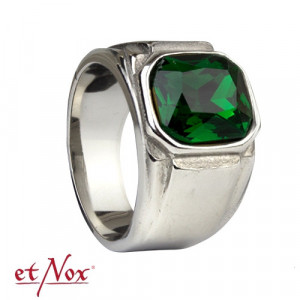 Inel otel inoxidabil cu piatra de zirconiu verde Simply Green 1.6cm - Img 4