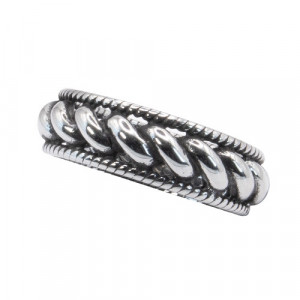 Inel otel inoxidabil Twisted Cord 7.5mm - Img 2