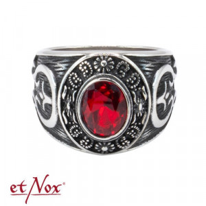 Inel otel inoxidabil Victorian Gothic Red 1.7cm - Img 4
