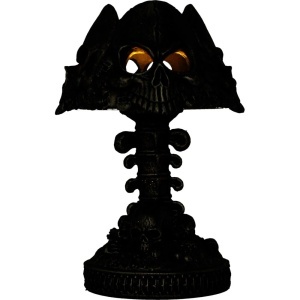 Lampa LED Craniu cu Oase – Last Light, decor gotic fantasy iluminat, 22.6 cm - Img 6