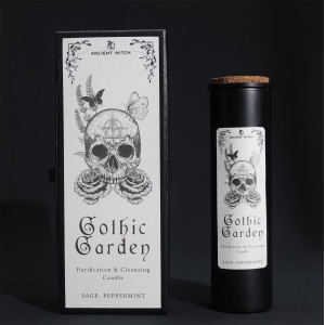 Lumanare ritualica Gothic Garden pentru purificare, salvie si menta – Ancient Witch - Img 3