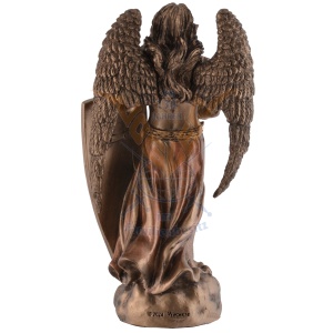 Mini statueta Arhanghelul Mihail, aparatorul omenirii, finisaj bronz, 9 cm - Img 5