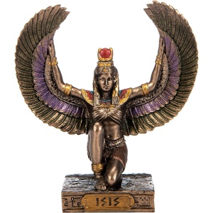 Mini statueta mitologica zeita egipteana Isis 8 cm