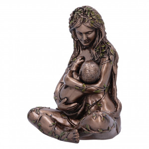 Mini statueta zeita Pamantului Gaia cu Bebelusul in Brate 11 cm - Img 3