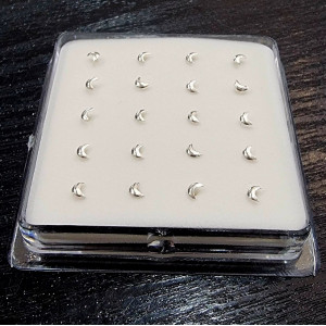 Cercel studs piercing pentru nas din argint Semiluna
