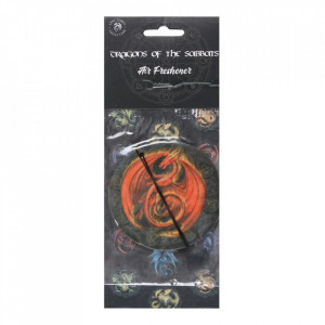 Odorizant design Anne Stokes cu parfum de mosc, ce are model cu dragonul Beltane de culoare rosie in ambalaj multicolor iar dimensiunile sunt 7 x 7 x 0.2.
