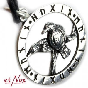 Pandantiv argint Corbii lui Odin 2.8cm - Img 2
