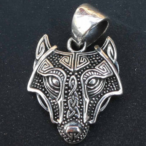 Pandantiv argint lupul Fenrir, 2.4cm