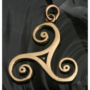 Pandantiv bronz Triskelion 4cm - Img 2