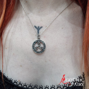 Pandantiv celtic din argint Triskelion - Iubeste-ma Asa Cum Te Iubesc Si Eu 2.2cm - Img 5