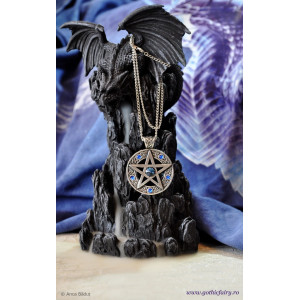 Pandantiv cu lantisor, Luminile Nordului - Pentagrama celtica, 4.5 cm, protectie si succes - Img 3