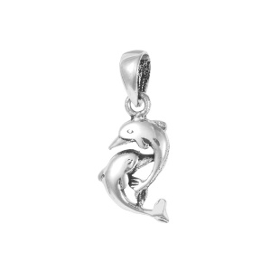 Pandantiv Delfini, argint 925 – libertate si armonie, 1.5 cm