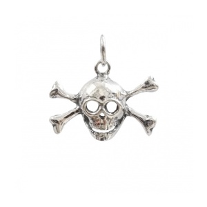 Pandantiv din argint Craniu de Pirat 15mm
