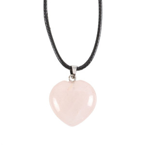 Pandantiv Inima vindecatoare din piatra semipretioasa Quartz Roz 4.5 cm