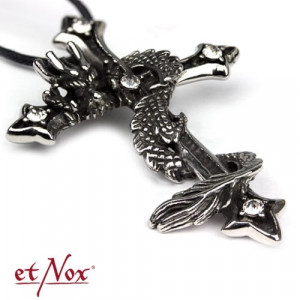 Pandantiv otel inoxidabil Dragon pe Cruce 7.4cm - Img 3