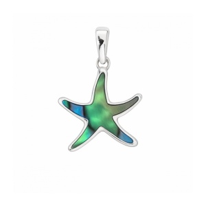 Pandantiv Stea de mare, argint cu abalon – regenerare si speranta, 1.4 cm
