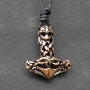 Pandantiv viking bronz Ciocanul lui Thor 3.2cm