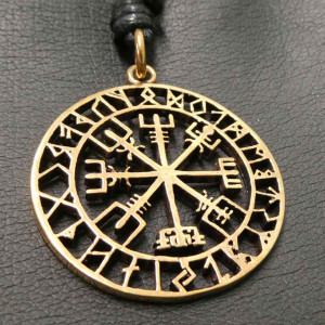 Pandantiv viking bronz Vegvisir 4.5cm - Img 2
