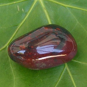 Piatra semipretioasa Bloodstone - Heliotrope, 1 buc de 2.5 - 3.5 cm - Img 1