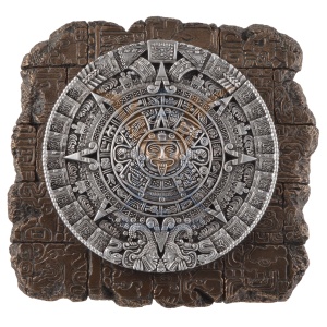 Placheta decorativa pentru perete Calendarul Solar Aztec 23 cm - Img 1