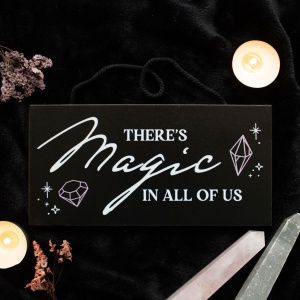 Placuta decorativa cu mesaj There's Magic in All of Us 10x20 cm - Img 4
