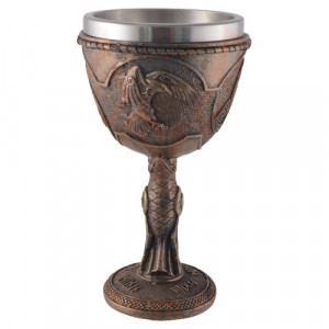 Pocal viking Corbii lui Odin (Huginn si Muninn ) 20 cm