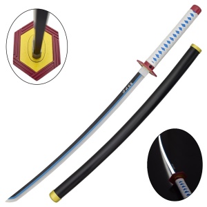 Sabie decorativa cu led katana Demon Slayer - Giyu Tomioka 98 cm