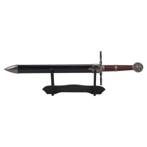 Sabie decorativa cu teaca si suport The Witcher - Geralt 40.5 cm - Img 2