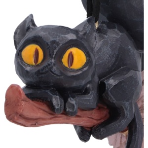 Set 2 decoratiuni suspendate pisici negre Curse and Claw 7 cm - Whisper Wood - Img 5