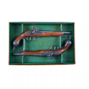 Set 2 pistoale decorative de duelat 40cm - Img 1